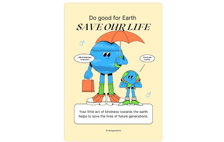 Retro Earth Day Poster
