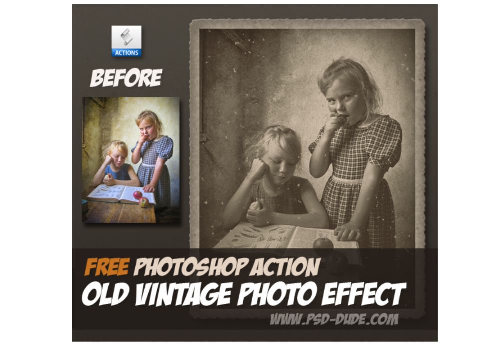 Free Vintage Photo Effect PSD