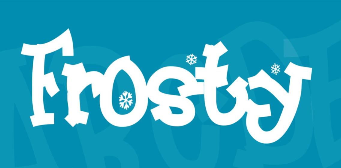 Creative Frosty Style Display Font
