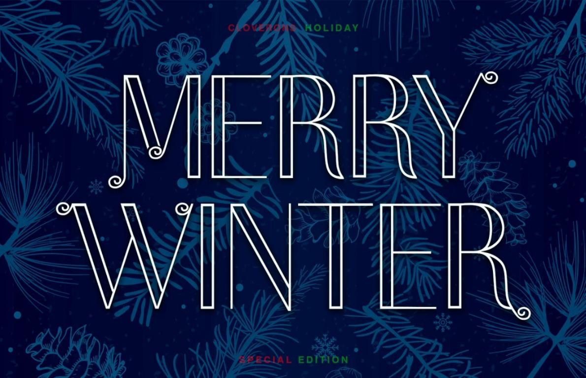 Outline Style High Quality Winter Style Font