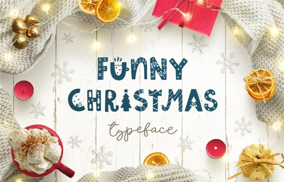 Professional Playful font for New Year and Christmas design project