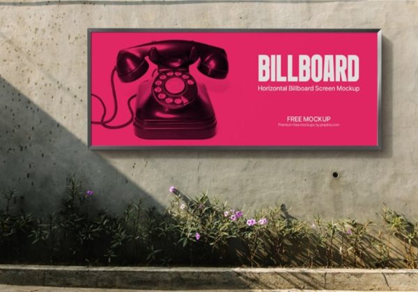 Free Horizontal Billboard Mockup