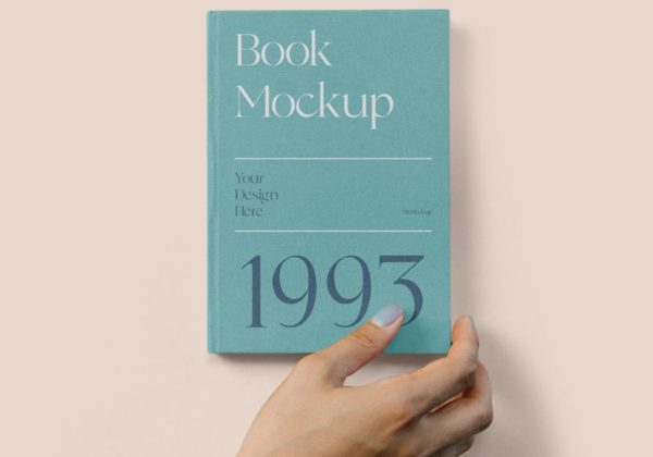 Free Book in Hand Mockup