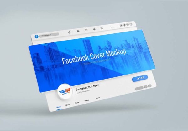 Free Facebook Cover Mockup PSD