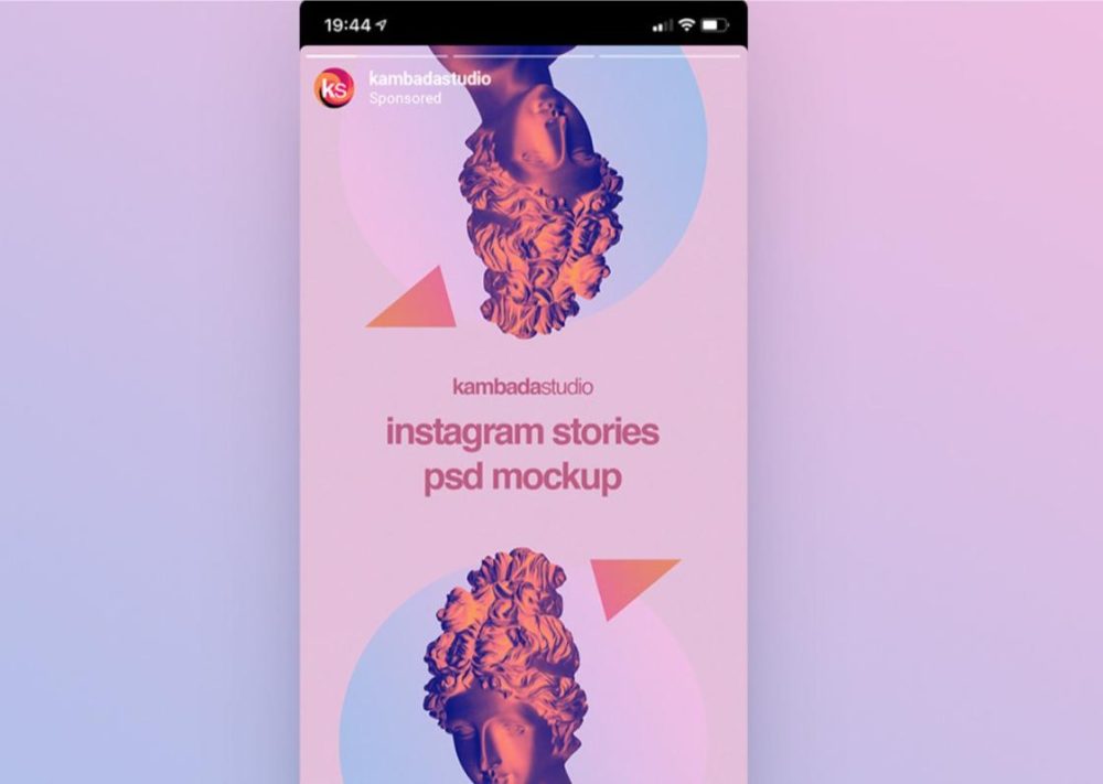 Free Instagram Stories PSD Mockup