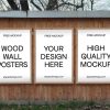 Fully Editable Wooden Poster Mockup