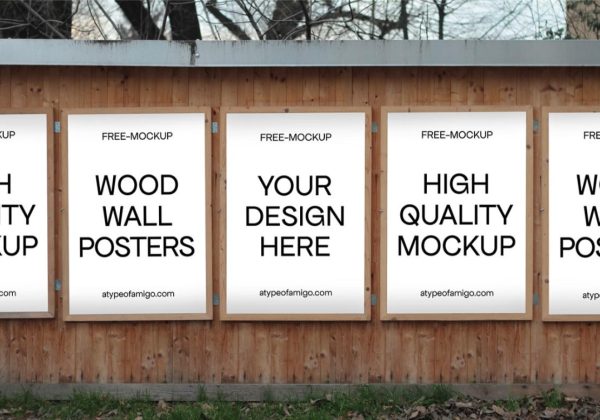 Fully Editable Wooden Poster Mockup