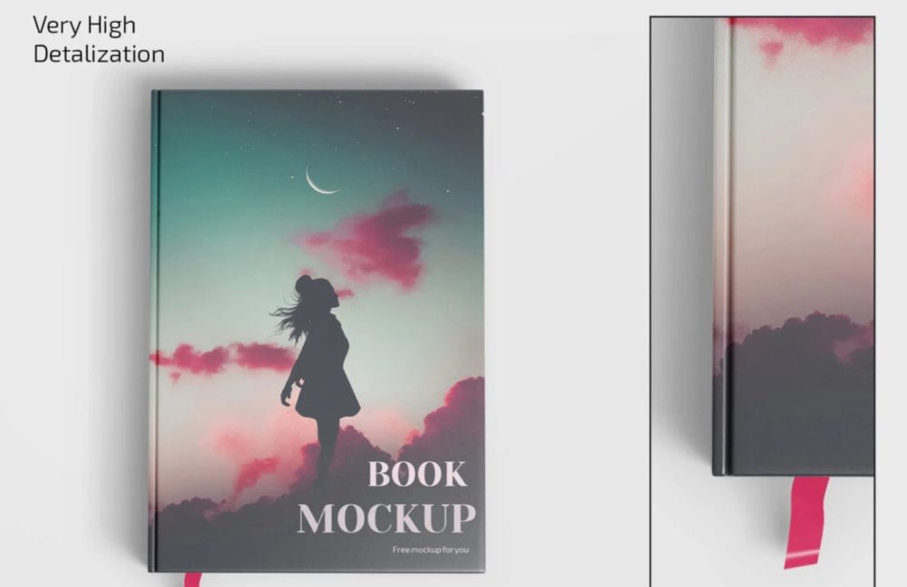 High Quality Book Cover Mockup PSD