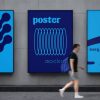 Realistic Large Poster Mockup PSD