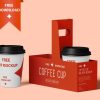 Coffee Cup Holder Mockup PSD