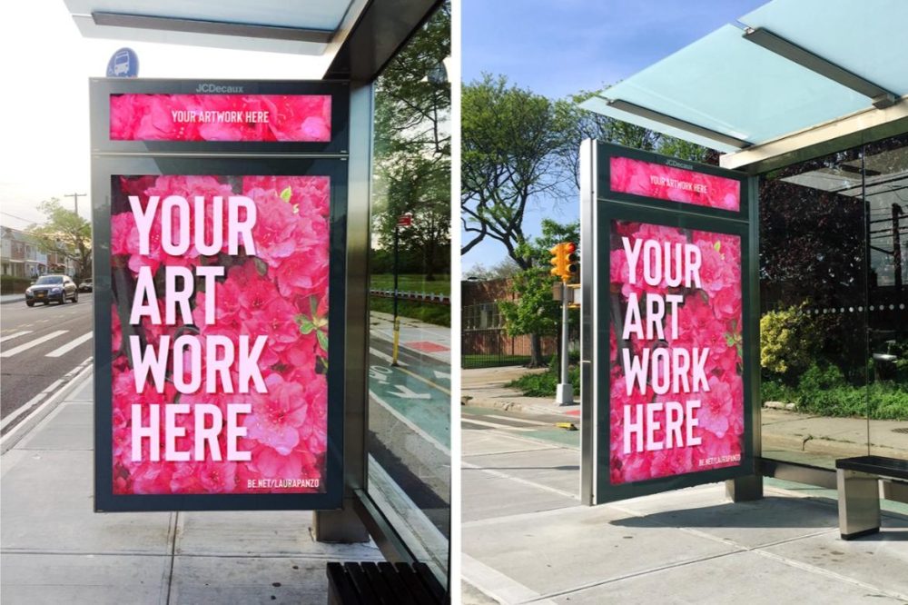 Bus Stand Shelter Mockup