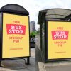 Free Bus Stop Advertising Mockup
