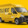 Free Delivery Van Mockup PSD