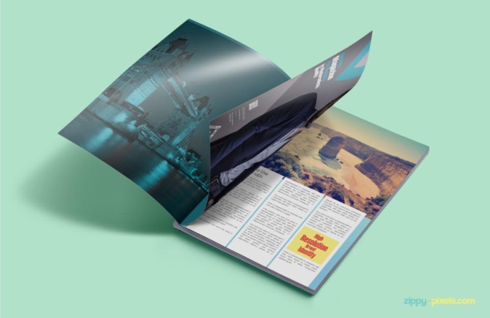 Free Magazine Presentation Mockup