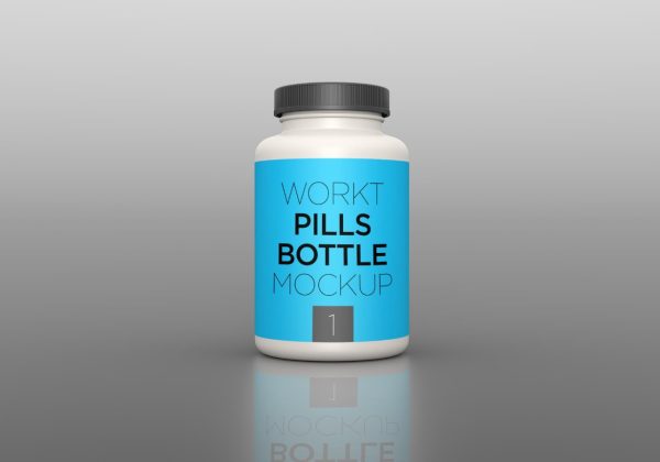 Free Plastic Medicine Bottle Mockup