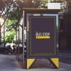 High quality Bus Stand Mockup