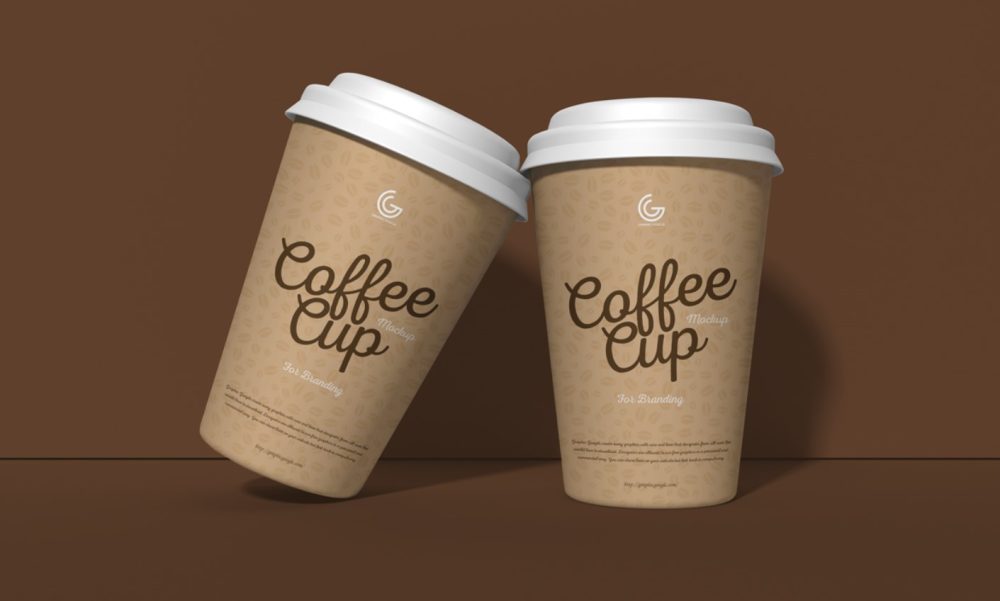 Kraft Paper Coffee Cup Mockup