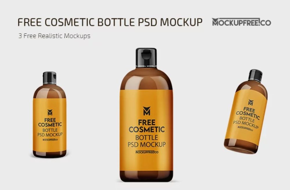 Realistic Cosmetics Bottle Mockup