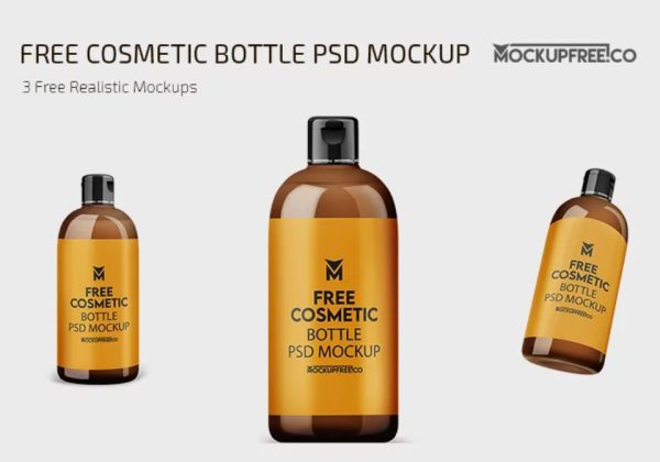 Realistic Cosmetics Bottle Mockup