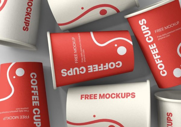 Realistic Cup Mockup Set