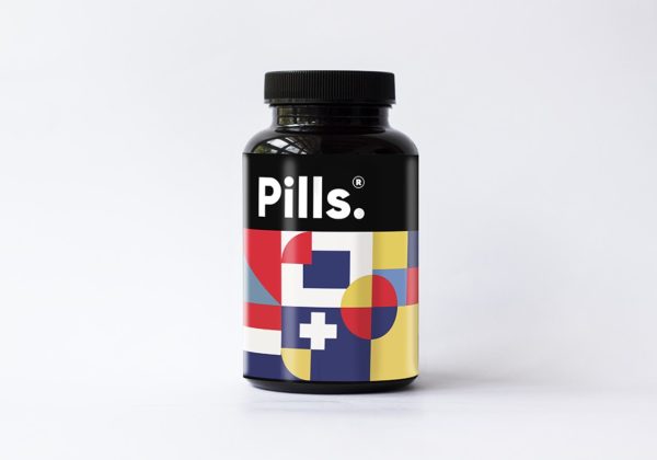 Vitamin Pills Mockup PSD