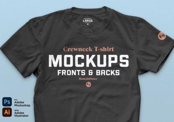 Crewneck T Shirt Mockup PSD