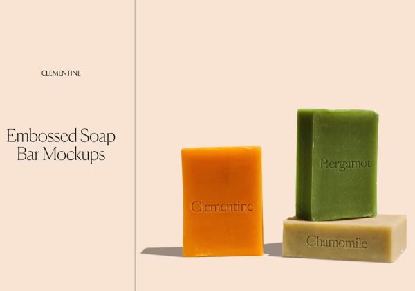 Embossed Soap Bar Mockup