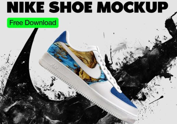 Realistic Nike Shoe Mockup PSD Download