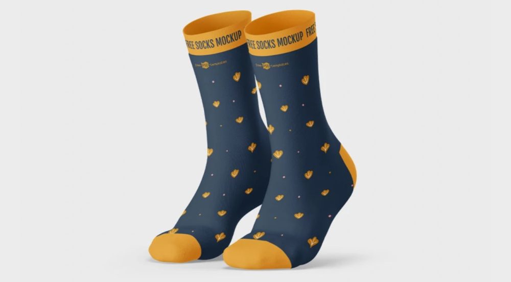 3D Socks Mockup PSD Free Download