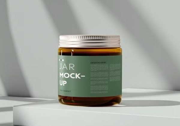 Glass Jar Mockup PSD