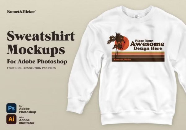 High Resolution Sweatshirt Branding Mockup