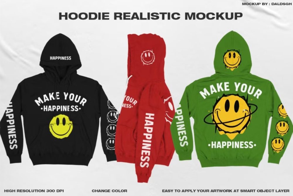 Hoodie Realistic Mockup PSD Download