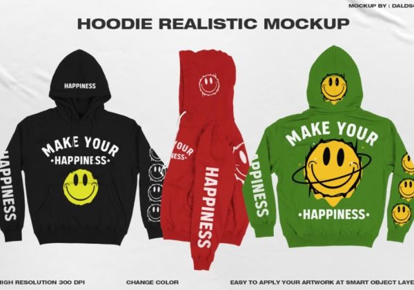 Hoodie Realistic Mockup PSD Download