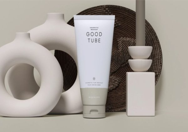 Minimal Cosmetic Tube Mockup PSD