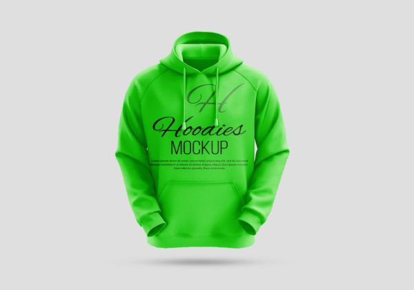 Realistic Mens Hoodie Mockup PSD