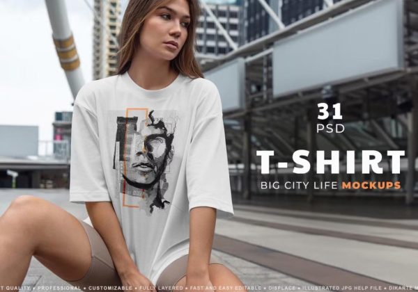 Urban T Shirt Mockup PSD