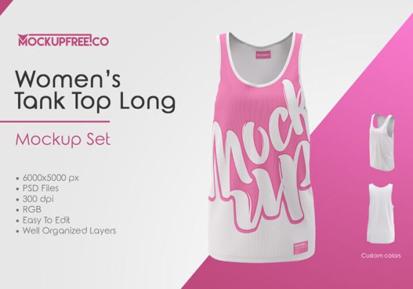 Womens Tank Top Mockup PSD