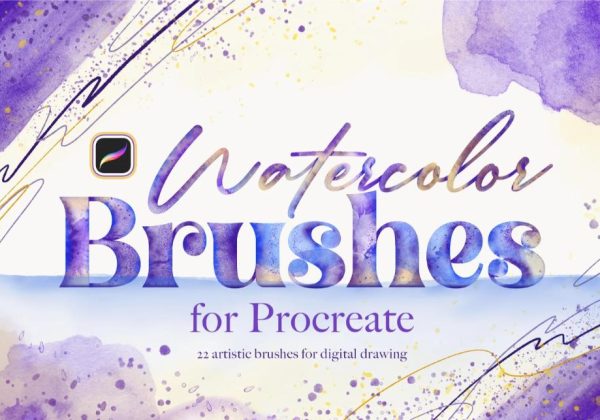 22 Artistic Watercolor Procreate Brushes