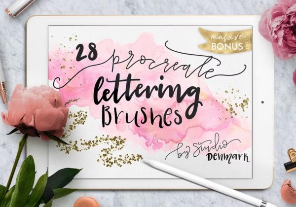 28 Professional Procreate Lettering Brushes