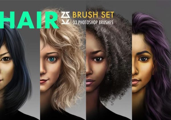 32 Professional Hair Brushes for Photoshop