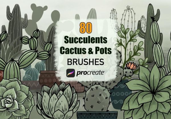 80 Cactus Procreate Brushes Download