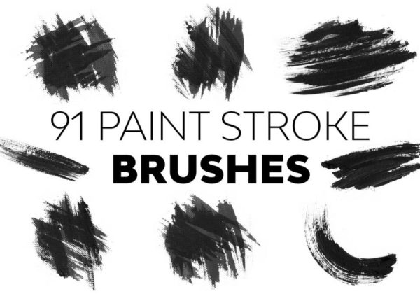 91 Paint Stroke Brushes Set