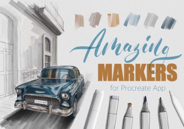 Amazing Marker Brushes for Procreate App