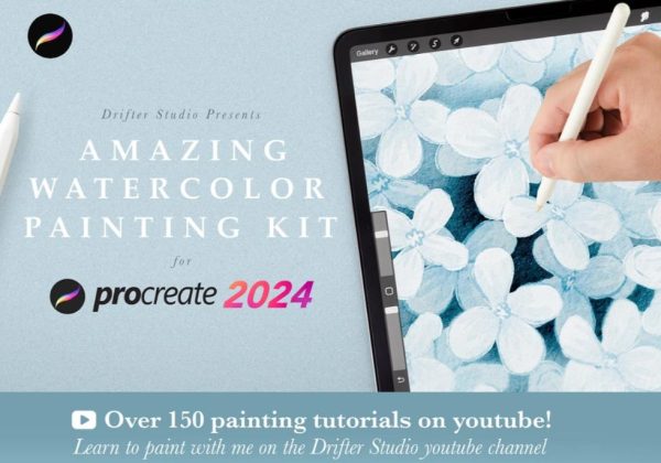 Amazing Watercolor Procreate Brushes Set