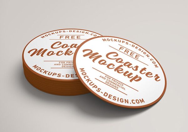 Coaster Branding Mockup PSD