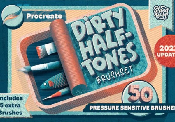 Dirty Halftone Brushes Set (1)