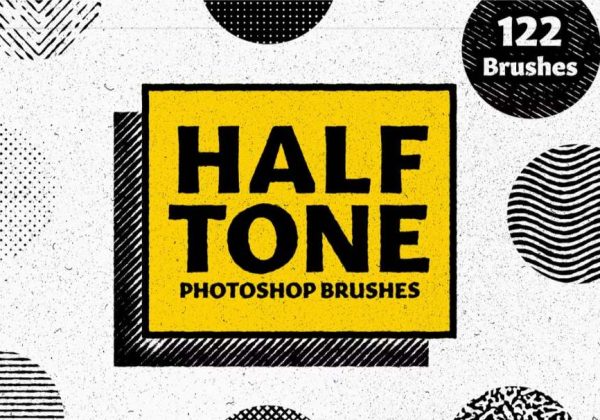 Distressed Halftone Photoshop Brushes