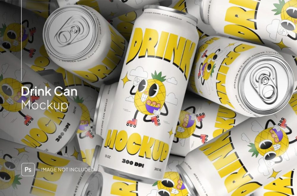 Drink Can Branding Mockup