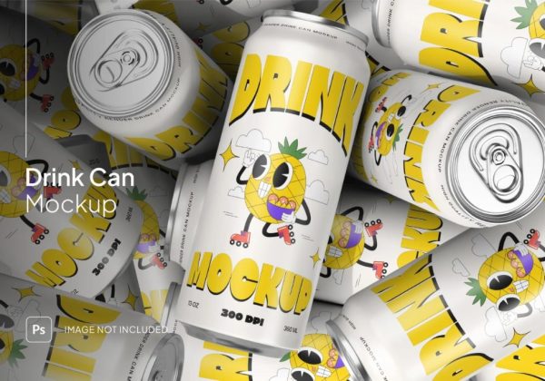 Drink Can Branding Mockup