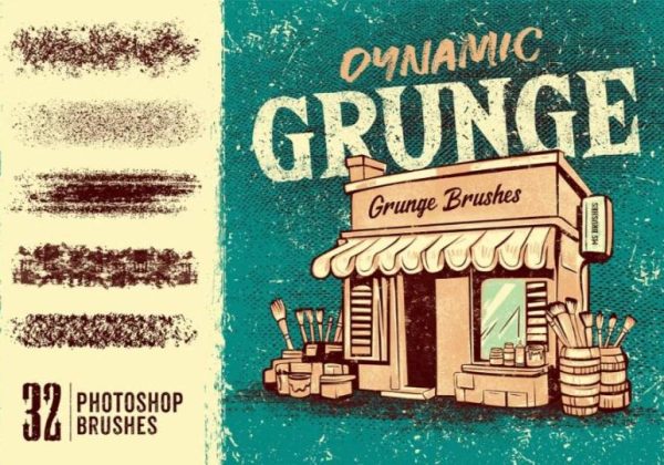 Dynamic Grunge Photoshop Brushes (1)